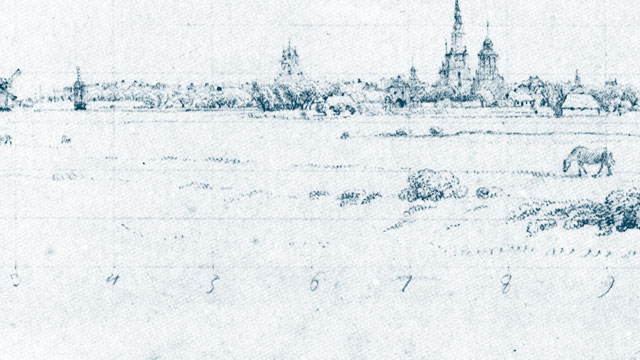 C. D. Friedrich, Wiesen bei Greifswald (Kuhweide), 1809/15, © Privatbesitz